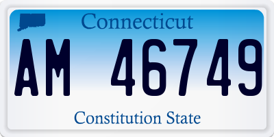 CT license plate AM46749