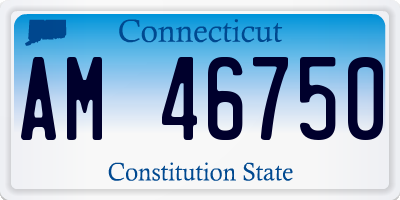CT license plate AM46750