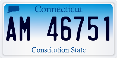 CT license plate AM46751