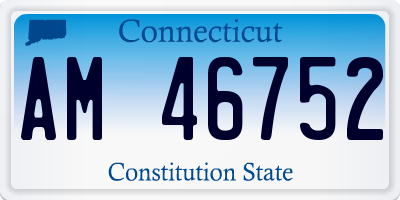 CT license plate AM46752
