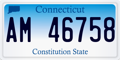 CT license plate AM46758