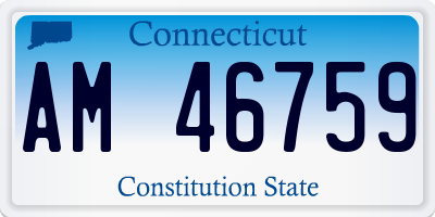 CT license plate AM46759