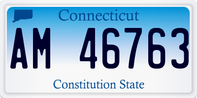CT license plate AM46763
