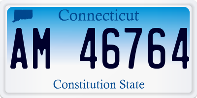 CT license plate AM46764