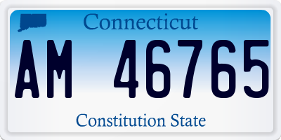 CT license plate AM46765