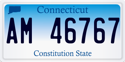 CT license plate AM46767