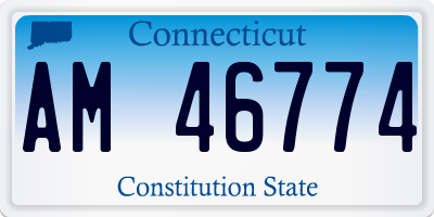 CT license plate AM46774