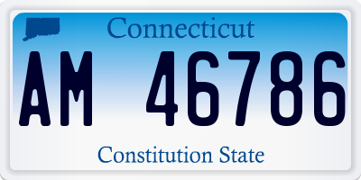 CT license plate AM46786