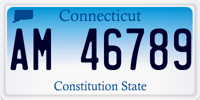 CT license plate AM46789