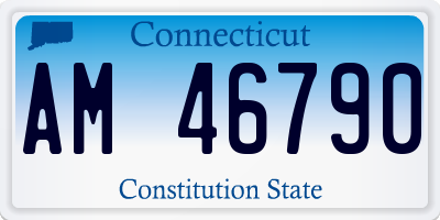 CT license plate AM46790