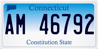 CT license plate AM46792