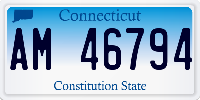 CT license plate AM46794
