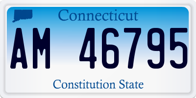 CT license plate AM46795