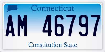CT license plate AM46797