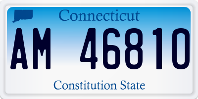 CT license plate AM46810