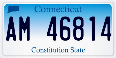 CT license plate AM46814