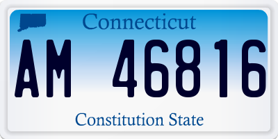 CT license plate AM46816