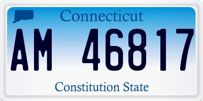 CT license plate AM46817