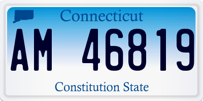 CT license plate AM46819
