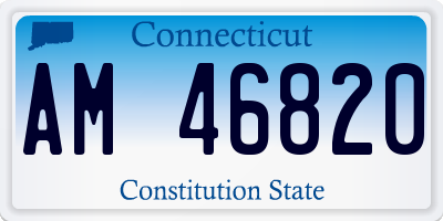 CT license plate AM46820