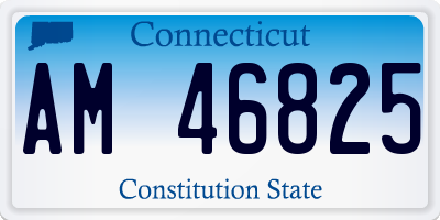 CT license plate AM46825