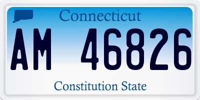 CT license plate AM46826