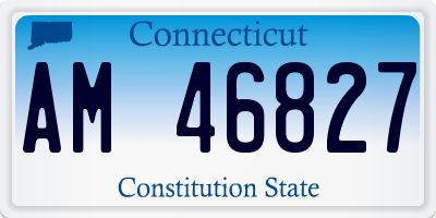 CT license plate AM46827