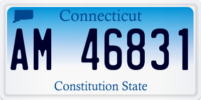 CT license plate AM46831