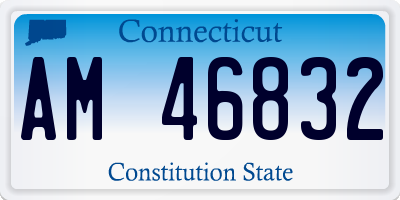 CT license plate AM46832