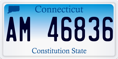 CT license plate AM46836