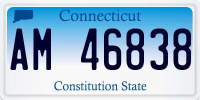 CT license plate AM46838