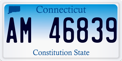 CT license plate AM46839