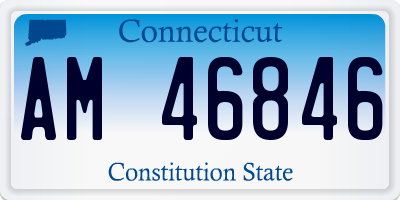 CT license plate AM46846