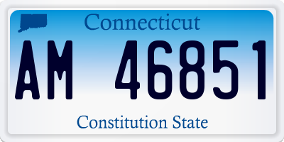 CT license plate AM46851