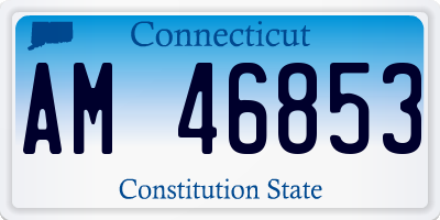 CT license plate AM46853