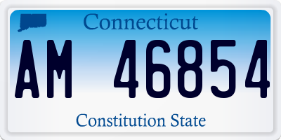 CT license plate AM46854