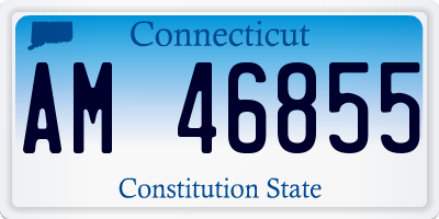 CT license plate AM46855