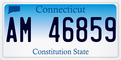 CT license plate AM46859