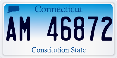 CT license plate AM46872