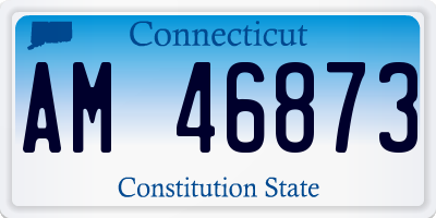 CT license plate AM46873