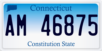 CT license plate AM46875