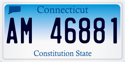CT license plate AM46881