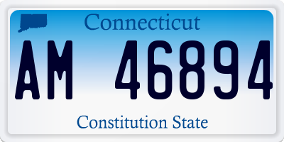 CT license plate AM46894