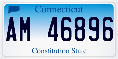 CT license plate AM46896