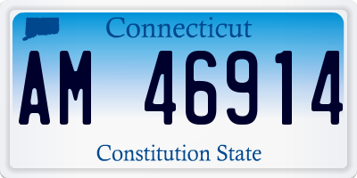 CT license plate AM46914