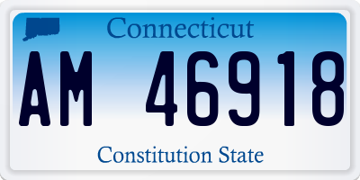 CT license plate AM46918