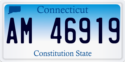 CT license plate AM46919