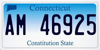 CT license plate AM46925