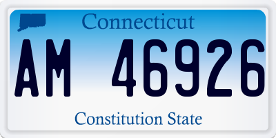CT license plate AM46926