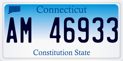 CT license plate AM46933